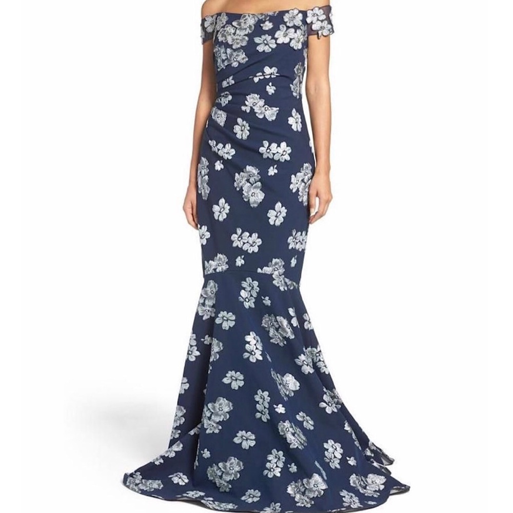 Badgley mischka collection floral mermaid gown 12